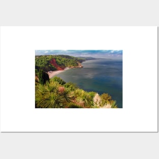 Oddicombe Beach Babbacombe Bay Devon Posters and Art